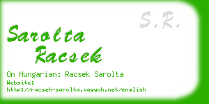 sarolta racsek business card